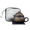 Tetera Púrpura Portátil con Una Tetera y Una Taza, Cambia de Color al Calentarse, Separación de Té y Agua, Taza de Preparación Rápida de Gran Capacidad, Juego de Té