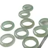 Anillo de Aventurina Natural, Anillo de Banda Lisa de Aventurina Verde Translúcido como Hielo, Nuevo Anillo de Jade Estilo Chino, Fábrica de Joyería Decorativa
