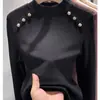 Camiseta interior térmica DeRong de cuello medio alto para mujer, 260g, nueva para otoño e invierno, ajustada, elegante, versátil, camiseta interior para mujer