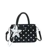 Bolso de mano para mujer estilo coreano para exportación, nuevo bolso de hombro de gran capacidad otoño 2026, bolso tipo almohada de lunares, bolso cruzado de moda