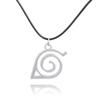 Collar con el logo de la Aldea Oculta de la Hoja de Naruto, periférico de animación, regalo para estudiantes, colgante bidimensional de Naruto, dropshipping