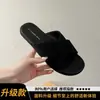 Sandalias planas de lino con diseño único, punta cuadrada y destalonadas para mujer, para uso exterior en verano, estilo de hada, adecuadas para vacaciones en la playa y ropa de playa.