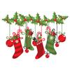 Comercio exterior transfronterizo de Amazon calcetines de bola de Navidad pegatinas de vidrieras diseño sala familiar sala de estar pegatinas de pared al por mayor
