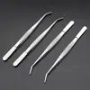 Pinzas para Hierba Acuática de Acero Inoxidable de 25 cm Punta Extra Herramienta para Paisajismo de Hierba Acuática Pinzas de Codo Extendido Pinzas para Hierba Acuática Calidad AD