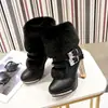 Botines de Tacón Alto con Piel y Piel Sintética Integrados, Puntera Puntiaguda, Tacón Grueso, Caña Corta, Cremallera Lateral, Estilo Coreano, Versátiles, con Pedrería, Botas de Moda para Mujer