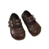 Zapatos de Niña Retro Mary Jane de Cuero Patchwork 2026 Primavera y Otoño Nuevos Suela Suave Versátiles de Velcro Estilo Británico Zapatos de Princesa