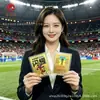 Adesivos para Celular Temáticos da Copa do Mundo em Ouro Puro 999, Onça-pintada, Águia-careca, Alce Mascote, Cartão de Ouro Acrílico