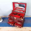 Lao Da Hong Sour Bough Cake Jewelry Box Redwood Caixa de armazenamento de joias para meninas Flor rica presente de aniversário