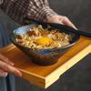 Tazón de Fideos Ramen Tazón Japonés Vajilla Tazón de Fideos Tazón de Cerámica Cubo de Arroz Comercial Tazón Grande Tazón de Sopa de Verduras Malatang