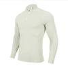 Camiseta esportiva de secagem rápida para outono e inverno, forro de lã, zíper médio, manga comprida, fitness masculino e feminino, lazer ao ar livre, logotipo personalizado