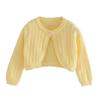 Chaqueta Cárdigan de Punto para Niños de un Botón, Tejido Protector Solar para Padres e Hijos, Estilo Delgado de Verano de Algodón Puro, Otoño