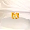 Anillo Abierto Zodiaco Serpiente Oro Arena Antigua Anillo Ola Exótica Seda Joyería Color Duradero Venta al por Mayor