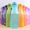 Copo de plástico translúcido fosco para garrafa de refrigerante, portátil, inquebrável, selado, com alça, copo para milk tea, copo de água, copo de água de alto valor estético