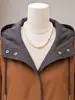 Moda Otoño 2026 Nuevo Conjunto para Mamá Abrigo con Capucha Reductor de Edad para Mujeres de Mediana Edad y Mayores, Cortavientos Casual, Chaqueta Corta