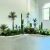 Cactos e Suculentas Artificiais Atacado para Paisagismo, Paisagens com Plantas Falsas Tropicais e Desérticas