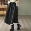 Enviar saia midi evasê retrô com cinto cintura elástica feminina afinar temperamento saia de meio