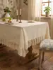 Toalha de Mesa Retangular, Estoque Disponível, Renda de Macramê em Poliéster com Acabamento de Renda Decorativa, Opções Multicor para Sala de Jantar, Casamento, Festa e Decoração de Casa, Fornecimento Direto da Fábrica