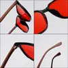Óculos de Bloqueio de Luz Azul Modelo Novo Transfronteiriço 99% com Hastes de Imitação de Grão de Madeira, Lentes de PC Vermelhas, Óculos de Proteção para Jogos