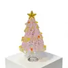 Árbol de Navidad de Vidrio Soplado a Mano de 8.5 cm Zibo Manualidades de Vidrio Árbol de Navidad Giratorio Jingdezhen