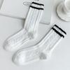 Calcetines Mary Jane para Mujer de Otoño e Invierno con Zapatos Pequeños de Cuero, Calcetines de Media Pantorrilla, Puño de Burbuja sin Costuras, Calcetines de Algodón Estampado de Verano, Calcetines Flojos