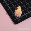 Urso de Pelúcia Miniatura Cruzada Simulação Bolo Acessórios de Resina DIY Cola de Creme Chaveiro DIY Capa de Celular Artesanal Acessórios de Cabelo