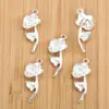Accesorios de joyería de aleación DIY hechos a mano planta rosa pulsera multicolor accesorios colgantes material colgante Q1166