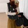 Chaleco de Punto con Bordado Jacquard sin Mangas en Capas LEKA para Mujer, Versátil, Adelgazante, de Alta Gama, Chaleco Jersey Exterior para Mujer