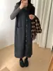 Conjunto de Duas Peças para Mulheres - Camisa Base de Tricô com Gola Alta Meia-Boca e Babados + Vestido Suéter com Gola Boneca - Novo Estilo Outono/Inverno 2026