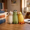 Nuevo producto transfronterizo: Jarrón de gato peculiar, jarrón de escritorio creativo con forma de gato lindo, adorno decorativo de resina
