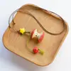 Colar de Maçã de Cerâmica Jingdezhen Colar Borboleta Dopamina Personalidade Fresca Feminina Moda Versátil Colar Venda por Atacado