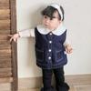 Traje de niña primavera y otoño 2024 nuevo chaleco vaquero activo elegante bebé otoño niña conjunto de moda de tres piezas