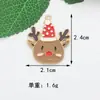 Accesorios para Joyería DIY Navidad Aleación Aceite Goteando Bastón de Papá Noel Ciervo Llavero Colgante Colgante