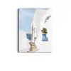 Santorini Grecia Azul Mediterráneo Pintura Decorativa Sala de Estar Fondo de Sofá Nicho Arte Combinación de Alto Nivel Obras de Arte