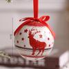 Adornos Colgantes de Bola de Navidad de 8 cm de Venta Caliente Transfronteriza Papá Noel Muñeco de Nieve Pegatina Bola Colgante Adorno Decoración Árbol de Navidad
