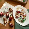 Decoraciones Navideñas de Venta Caliente Transfronterizas Colgante de Vidrio Forma Irregular Árbol de Navidad Pequeño Adornos Colgantes Creativos Juego de Bolas de Vidrio