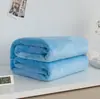 Mantas Espesas al por Mayor del Fabricante, Mantas de Regalo de Color Sólido, Mantas de Siesta de Coral de una Sola Capa, Mantas de Franela de Invierno