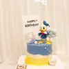 Decoración de pastel temática de Margarita de dibujos animados Pato Donald pastel niña niños pastel de cumpleaños muñeca