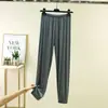 Pantalones casuales de verano para mujer, a prueba de mosquitos, tela modal fina, con puño en los tobillos, se pueden usar al aire libre, pantalones para aire acondicionado