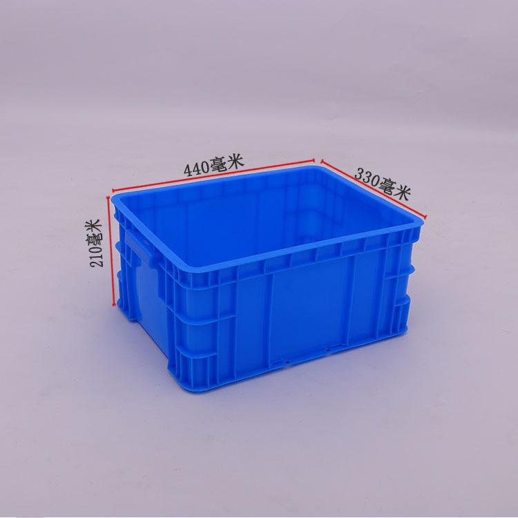 可堆高塑料周转箱 400-200仓库整理仓储箱蓝色