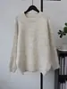 Nueva colección Otoño/Invierno 2026: Suéter de punto liso, cuello redondo, estilo coreano, corte holgado, ajuste relajado, suave y cómodo, estilo jersey, top de mujer de moda