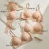 Lencería Femenina Floral Estilo Francés Pastoral, Soporte Suave para Pechos Pequeños, Push-Up, Moldeadora, Anti-Caída, Sujetador sin Aros