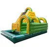 Castillo inflable simple con tobogán, temática de jungla de cocoteros, trampolín inflable pequeño para interiores, equipo de juegos para padres e hijos