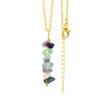 Collar de grava de cristal natural de comercio exterior para bricolaje, colgante de piedra de cristal de colores, joyería simple europea y americana al por mayor para mujer