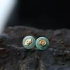 Pendientes vintage de plata tailandesa s925 hechos a mano con incrustaciones de jade para hombre y mujer.
