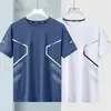Camiseta de Secagem Rápida Masculina Seda Gelo Verão Fina Esportiva Manga Curta Solta Roupas de Fitness Treino Roupas de Corrida Tops Outdoor