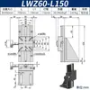 Lwx60 Cremallera de Engranajes de Carrera Larga Deslizador de Ajuste Fino Canal de Cola de Cola Eje X/Z Soporte de Cámara Deslizador para Máquina de Cribado CCD