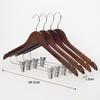 Perchas de Madera Yx Hotel Versión Engrosada para Uso en Casa, Perchas de Madera Antideslizantes para Pantalones, Perchas Vintage de Madera Maciza para Ropa