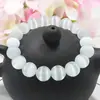 Pulseira de Pedra Olho de Gato Colorida para Homens e Mulheres, Contas Redondas de 10mm, Joias de Jade, Presente de Transmissão ao Vivo, Fornecimento Atacadista
