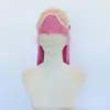 Artículo de venta caliente de comercio exterior 13*4 encaje frontal fibra química mate seda de alta temperatura rosa cabello largo liso peluca conjunto