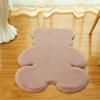 Tapete de Pele de Coelho Sintética para Quarto e Mesa de Cabeceira Tapete de Pelúcia de Coelho para Janela de Canto de Sala de Estar Varanda Tapete de Urso de Pelúcia para Quarto de Criança Mesa de Computador